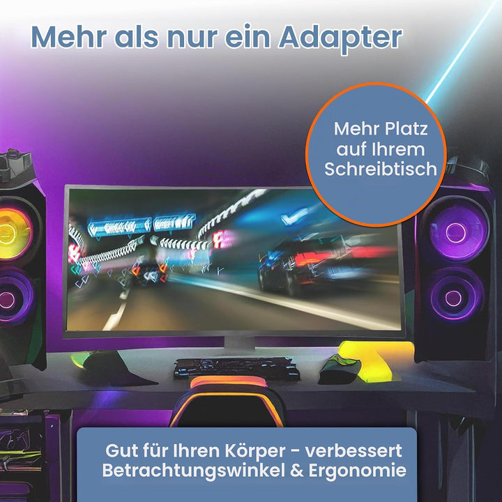 3IDEE VESA Adapter kompatibel mit MSI Optix (G241, G241VC, MAG341CQ, G27C, G27C4, G27CQ4, G27C2, AG3