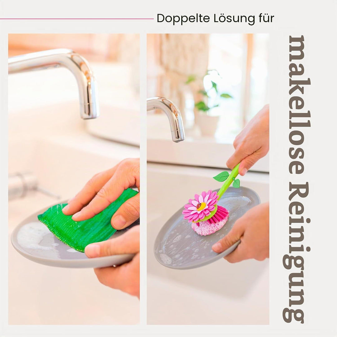 Vigar Flower Power Spülset Korb pink
