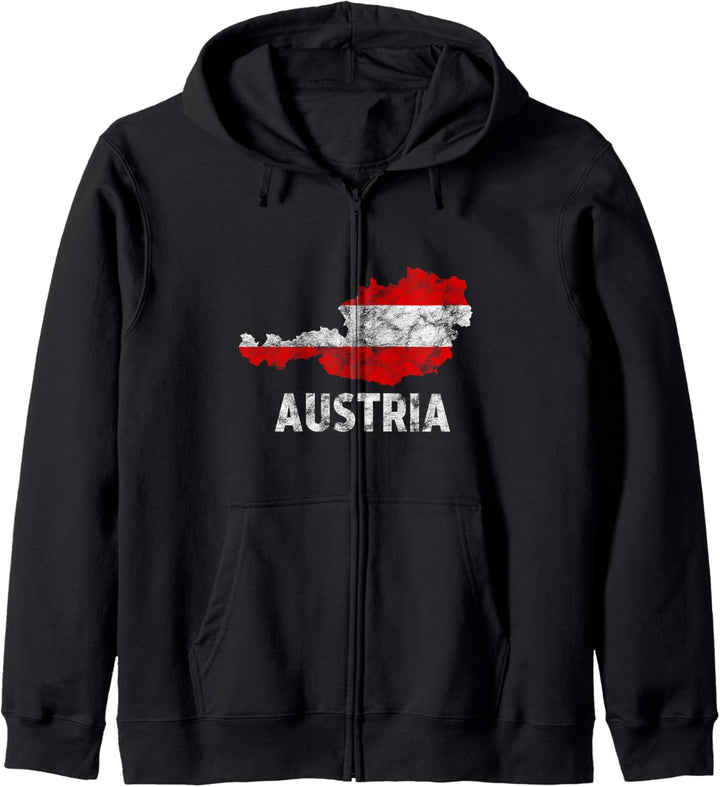 Österreich Vintage Nationalität Sportmannschaft Fan Outfit Kapuzenjacke