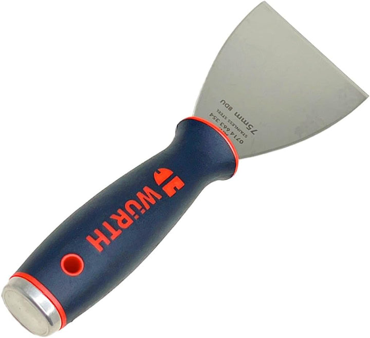 Würth Profi Edelstahl Schlagschaber 75mm Universalschaber mit Schlagkappe, Spachtel Universalspachte