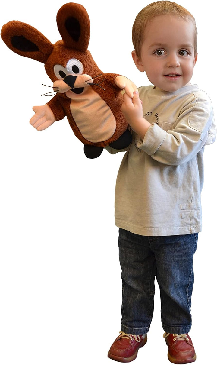 Handpuppe Tierhandpuppen 37 cm Original Der Kleine Maulwurf, Braun Hase, Tierfigur theatrepuppe Hand