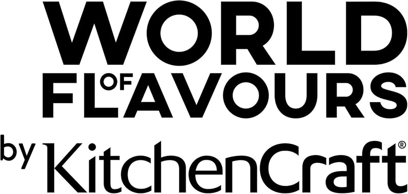 KitchenCraft World of Flavours Italienisch, Salatbesteck aus Olivenholz, 1 Holzlöffel und 1 Holzgabe