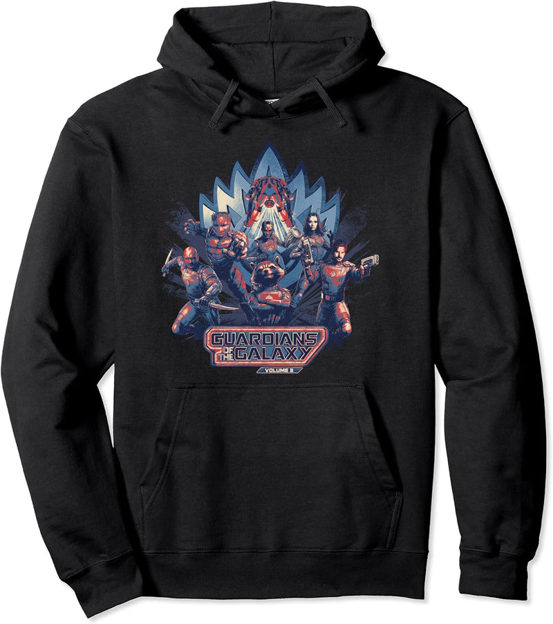 Marvel Guardians of the Galaxy Volume 3 Team Action Bowie Pullover Hoodie