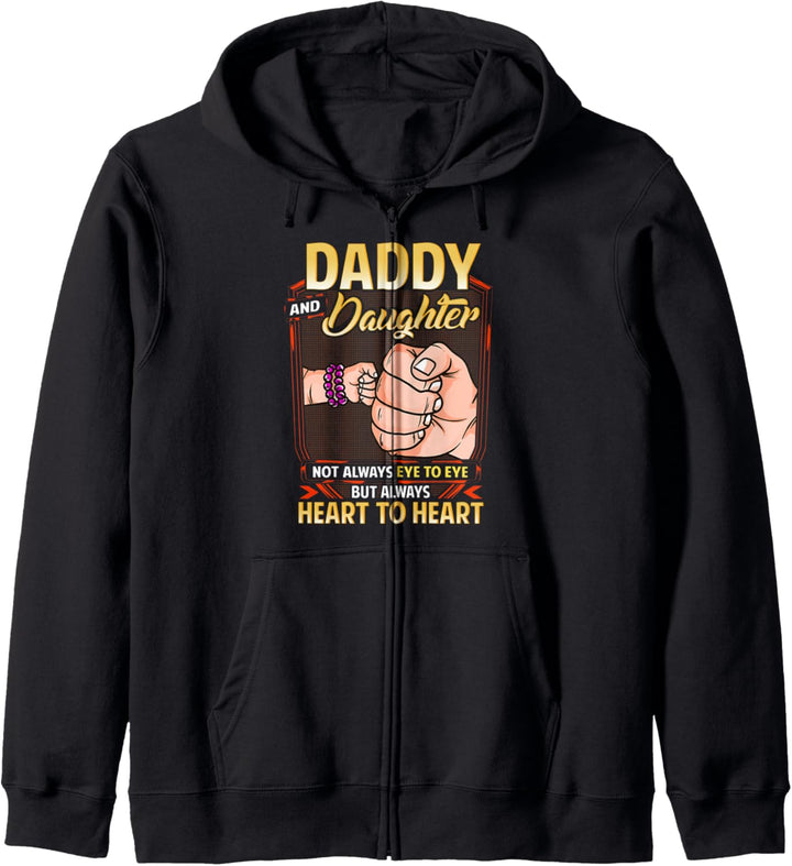 Daddy and Daughter Always Heart to Heart Family Gift for Dad Kapuzenjacke