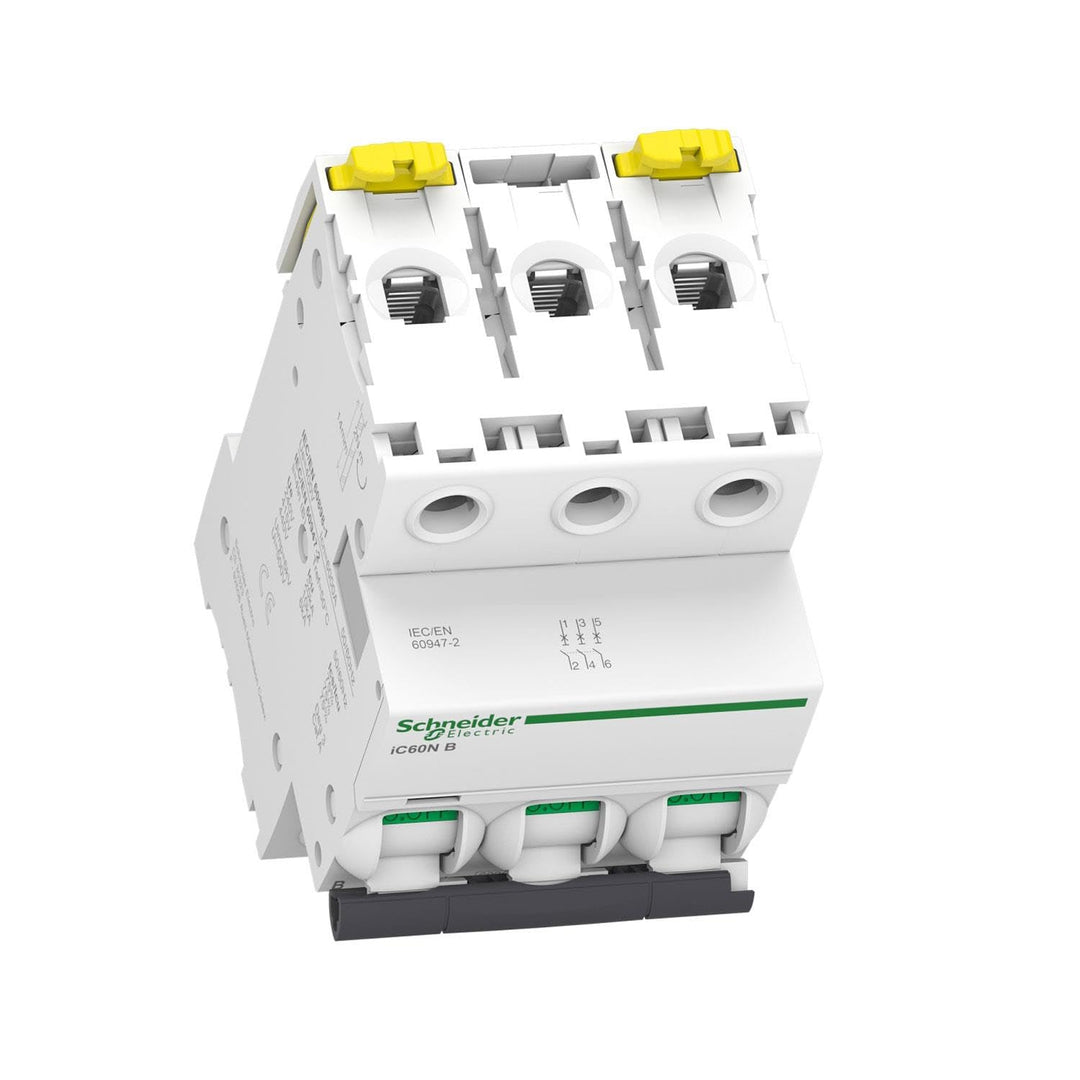 Schneider Electric A9F74363 IC60N Trennschalter, Acti9, 3P, 63A, Krümmung C, 50/60 Hz, Weiss
