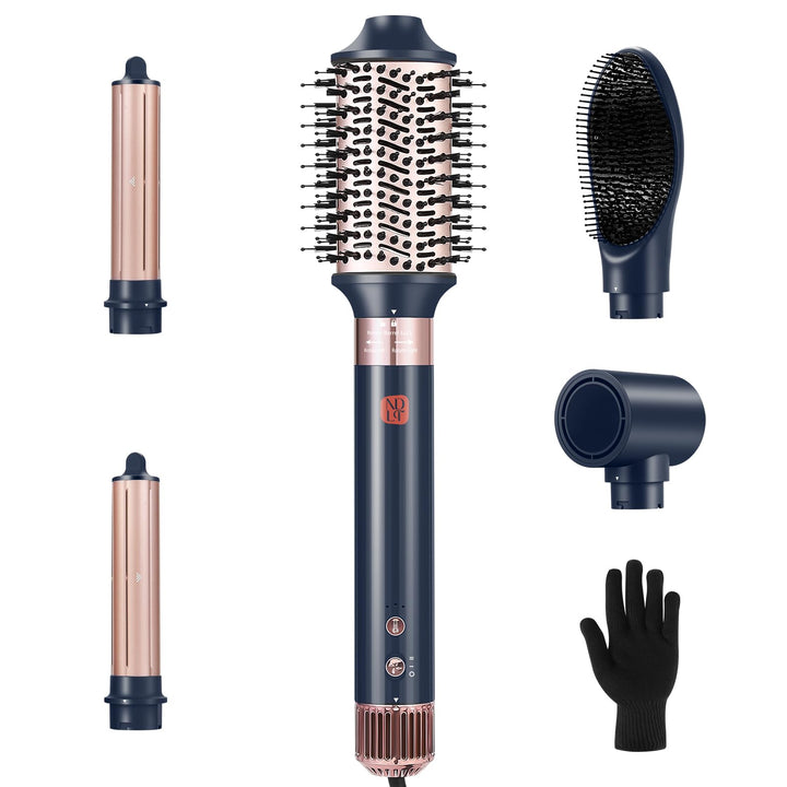 Hairstyler 5 in 1, NDLT Hohe Konzentration Negativer Lonen Multi Haarstyler Haartrockner, Föhnbürste
