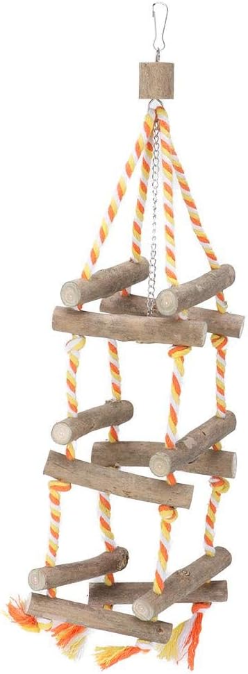 Vogelspielzeug, Papageien stehend Kletterstangen Holzleiter Baumwollseil Living Tower Hängematte Hän