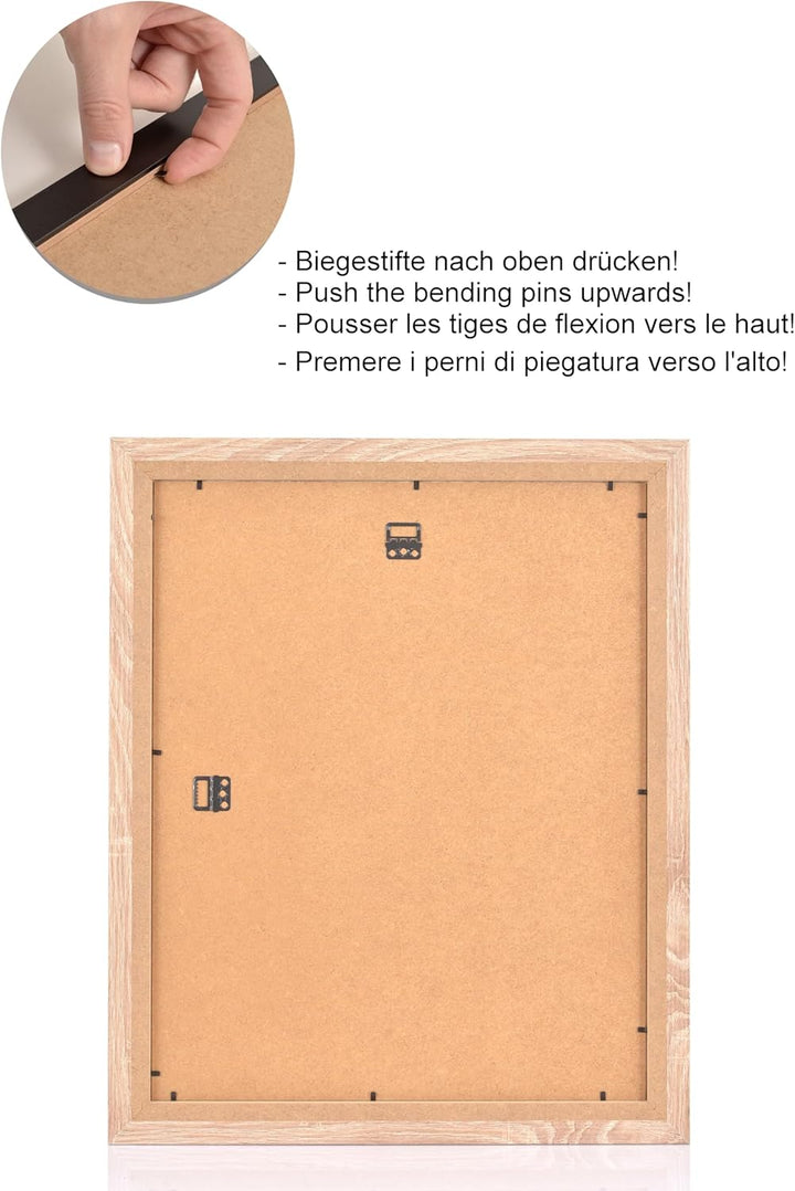 Stallmann Design Bilderrahmen 68x98 cm sonoma-eiche Holz mit Acrylglas Rahmen-Breite 40mm Posterrahm