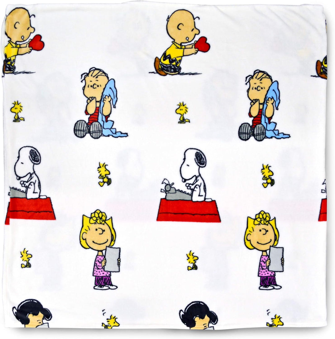 Kanguru Peanuts Snoopy Decke, Polyester, Weiss MOMONGA, 120x120 cm 120x120 cm Momonga Peanuts, 120x1