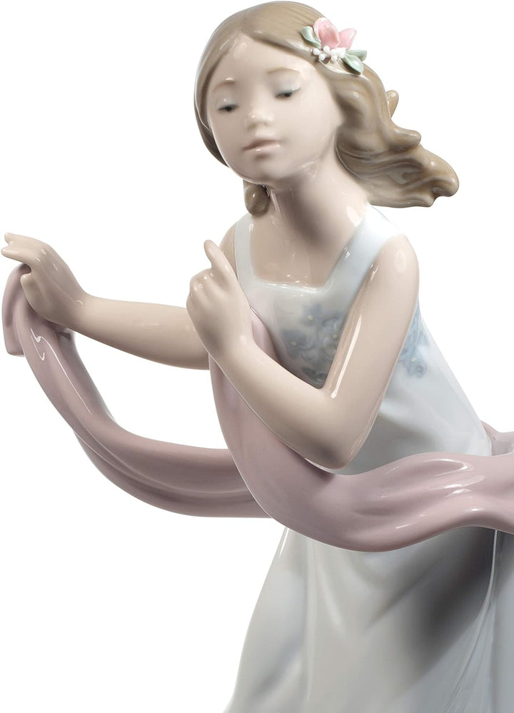 LLADRÓ Mädchen-Figur Angenehme Brise. Mädchen. Porzellan.