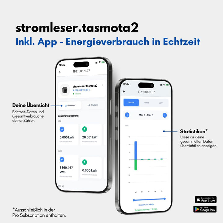 Stromleser WIFI smart meter IR Lesekopf Wlan Tasmota vorinstalliert inkl. Kabel