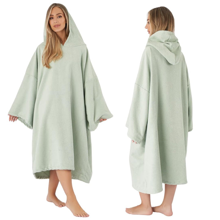 Brentfords Handtuch Poncho für Erwachsene, mit Kapuze, gross, zum Schwimmen, Surfen, Strand, saugfäh