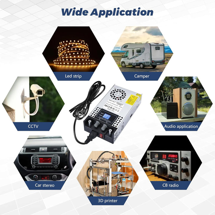 BOSYTRO Regelbares Netzteil 0-60V 0-10A 600W Schaltnetzteil Transformator Power Supply Trafo 230v au