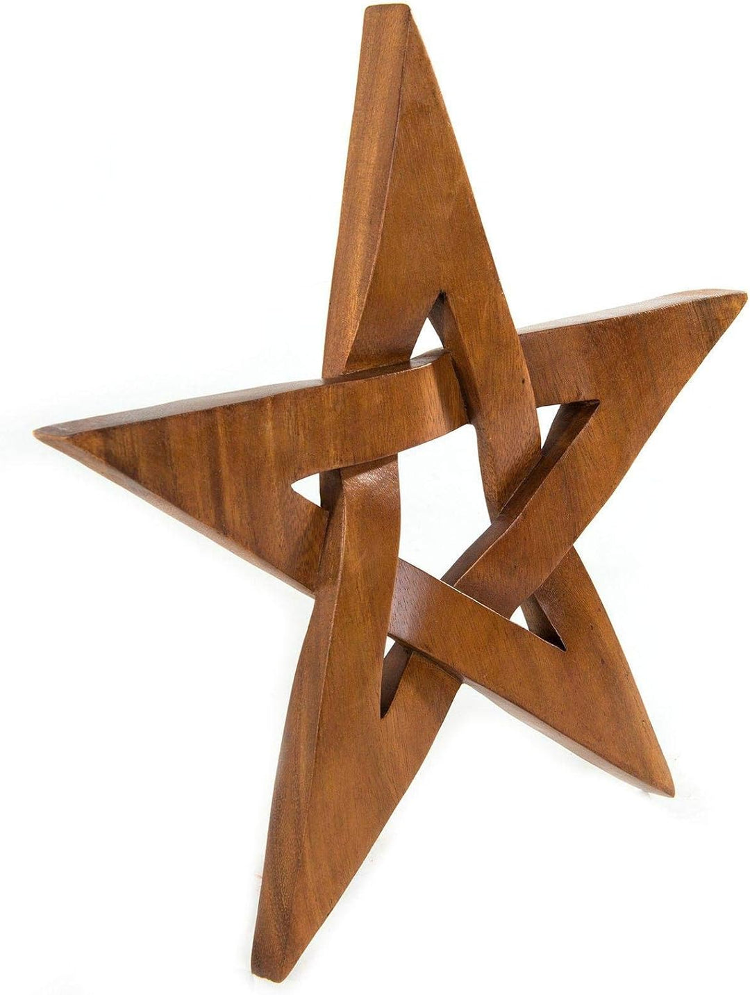 Windalf Schutzzeichen Holzbild Penta 28 cm Glücks & Wunsch Symbol Wanddeko Handarbeit aus Holz