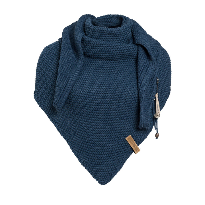 KNIT FACTORY - Dreiecksschal Coco - Damen Strickschal mit Wolle - Umschlagtuch für den Herbst und Wi