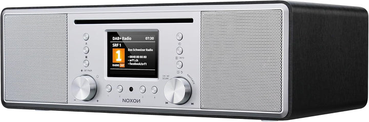 Noxon Furka Silber-Schwarz - DAB+, CD, UKW, Bluetooth, USB, AUX-IN, Stereo, Kopfhöreranschluss Silbe