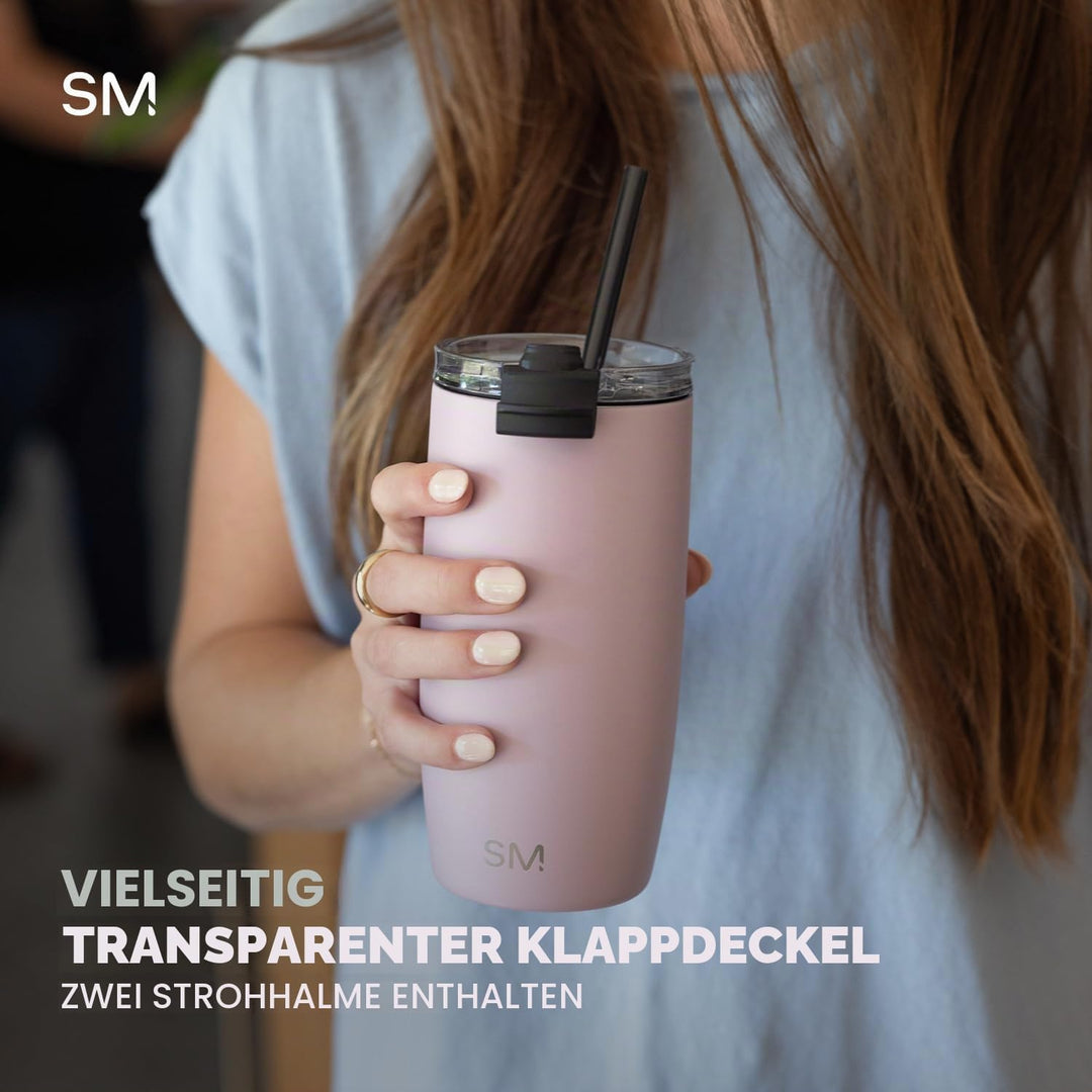 Simple Modern Reisebecher für Kaffee Trinkbecher Becher mit Klappdeckel | Isolierter EdelstahlEiskaf