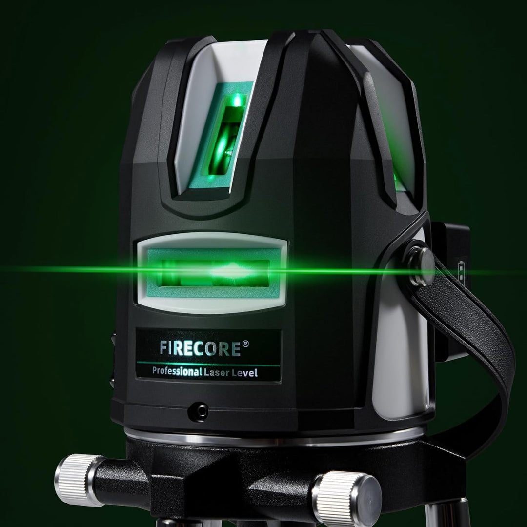 Firecore Kreuzlinienlaser mit Empfänger, Laser Selbstnivellierend Nivelliergerät mit 4200mAh Li-Ione