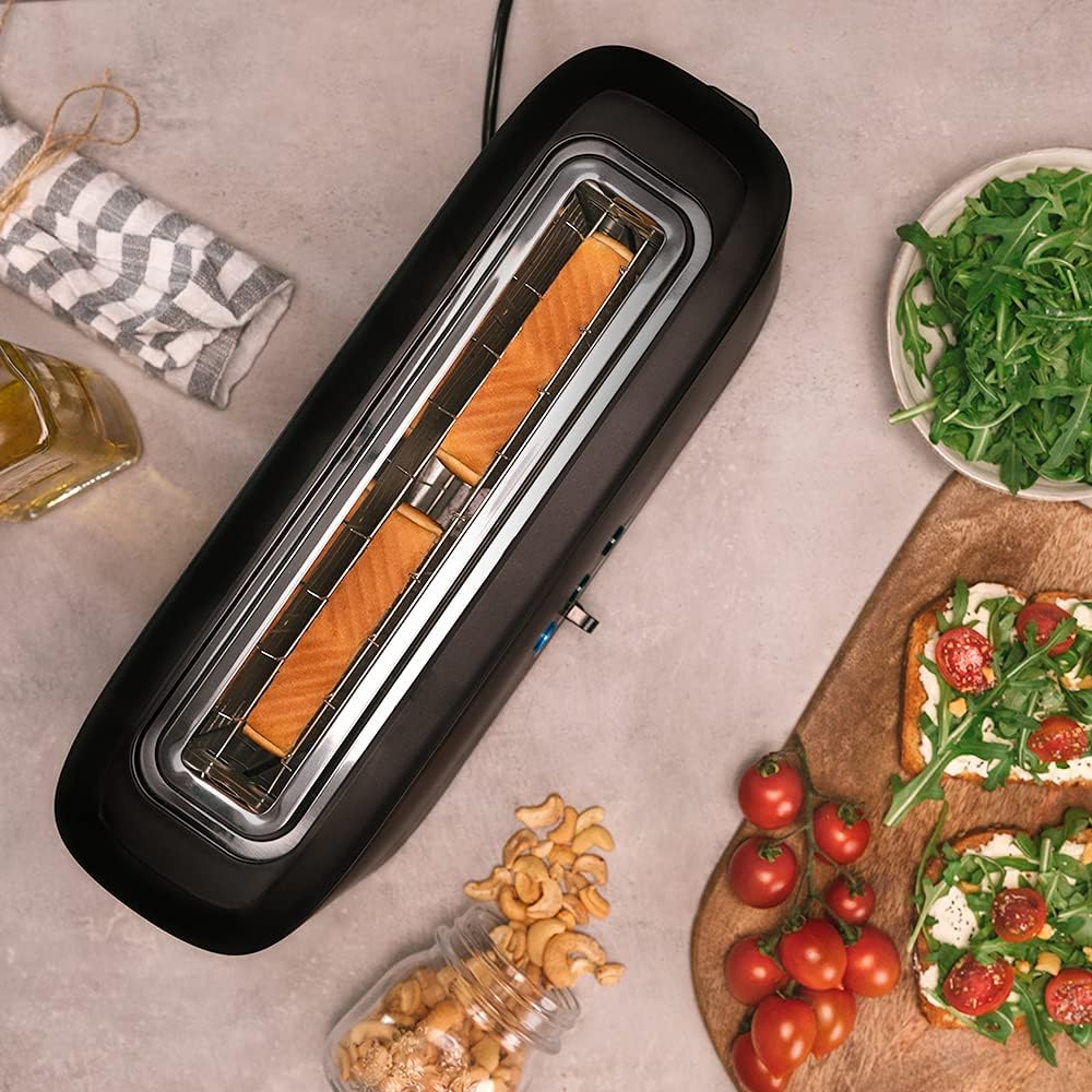 Cecotec Toast&Taste Toaster 10000 Extra. 980 W, Plastik mit 1 extra breiten Langschlitz Toast&Taste