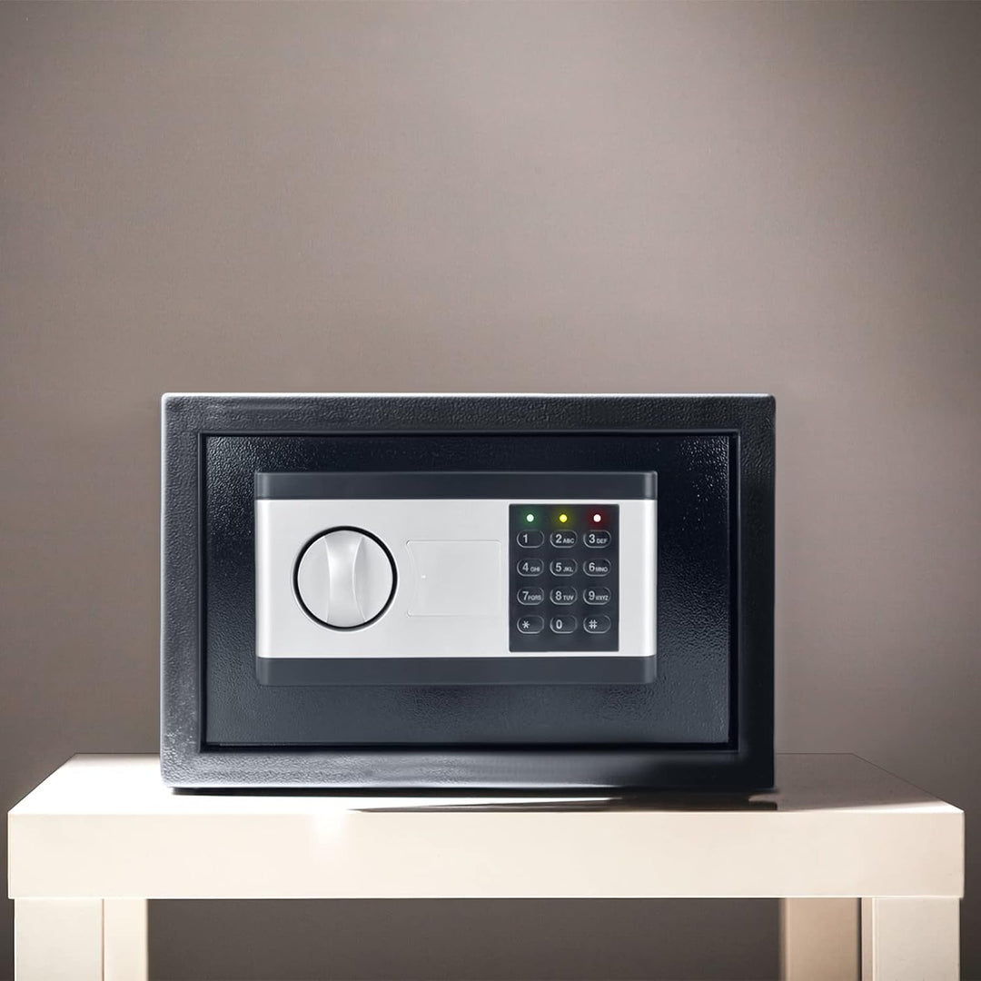 HENGMEI Safe Tresor, 12L Elektronischer Wandtresor, Möbeltresor Geldkassette Tresor Feuerfest Wasser