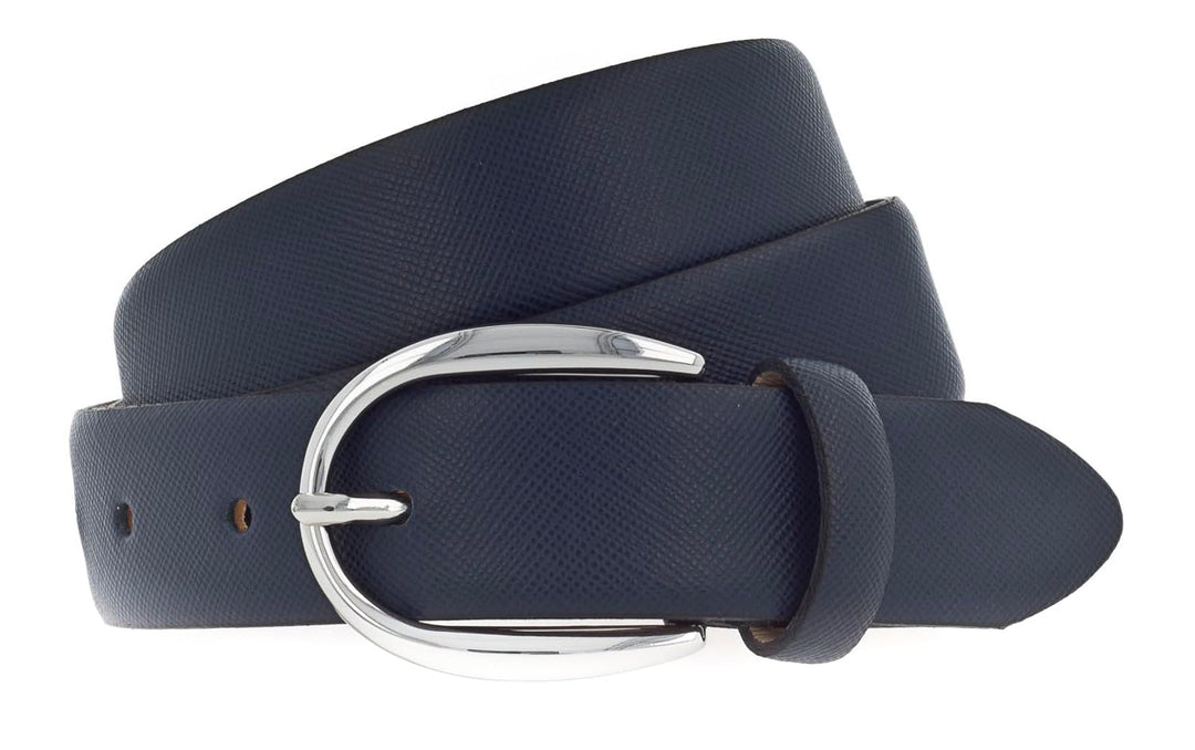Vanzetti Classics 30mm Cambered Leather Belt W95 Nightblue