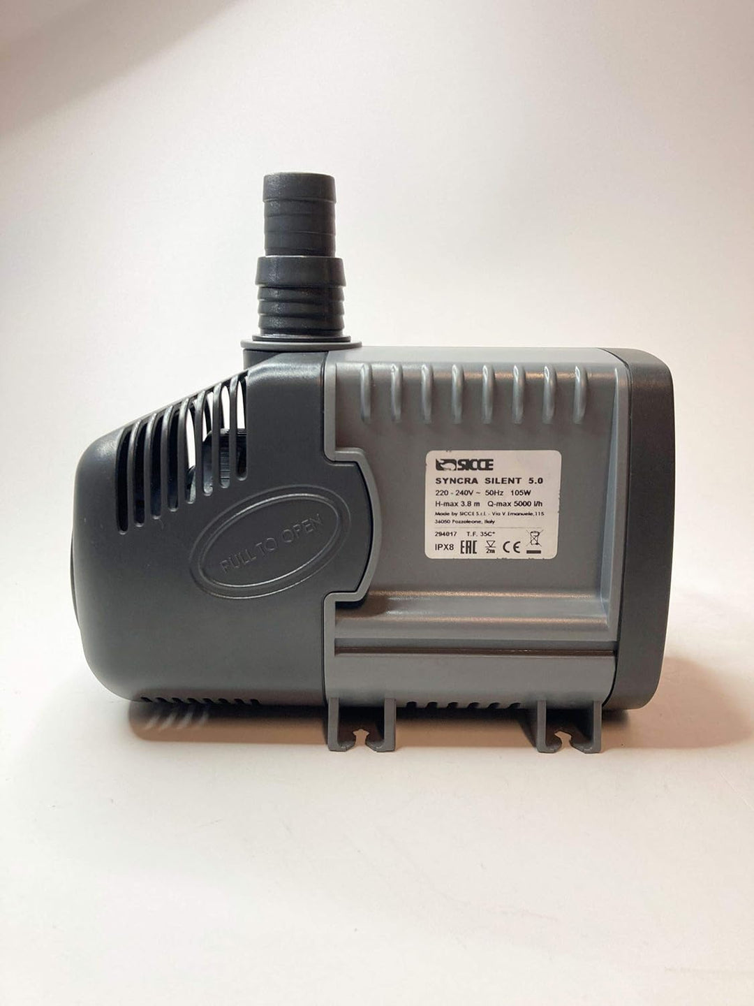 Zimmerbrunnenpumpe Sicce Syncra Silent 5.0 Wasserpumpe (105W, 5000 l/h, 3,80m Förderhöhe), hochwerti