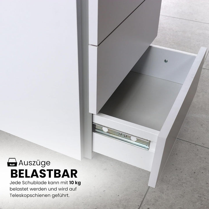 bümö lite Rollcontainer mit Schubladen, Container aus Holz in Asteiche - Rollwagen für's Büro als Sc