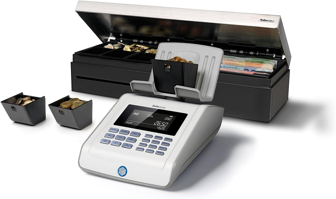 Safescan 4617CC Münzbecher, passen perfekt in Ihren Kassenladeneinsatz - vereinfacht das Zählen Ihre