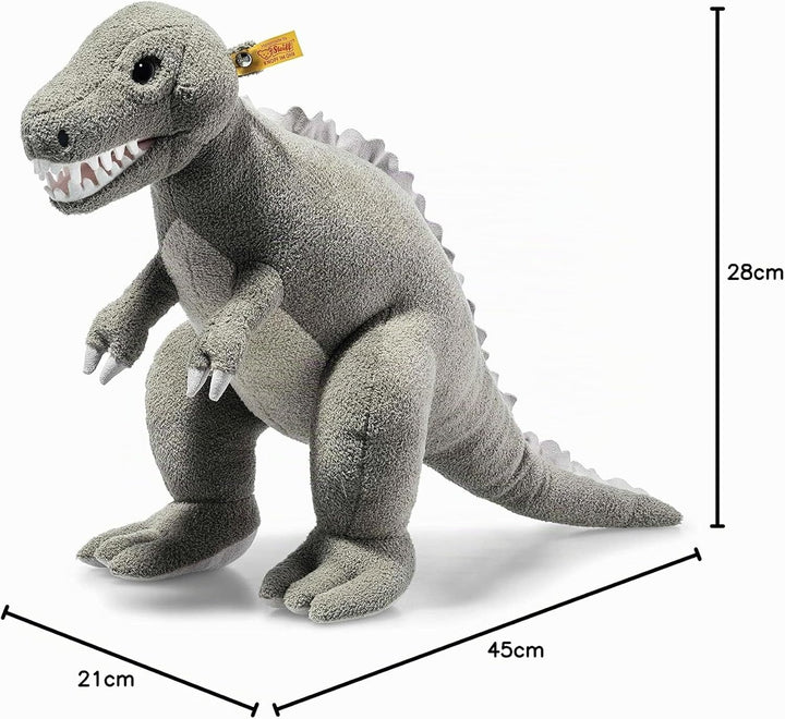 Steiff 067136 Thaisen T-Rex Dino - 45 cm - Kuscheltier - grau Paloma, Paloma