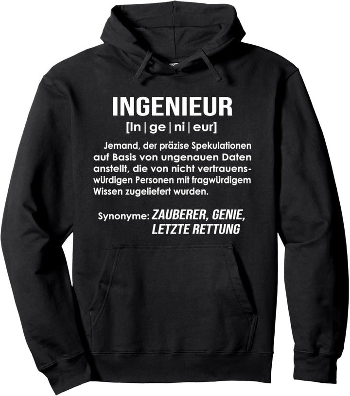 Engineer Definition Maschinenbau Ingenieur Pullover Hoodie