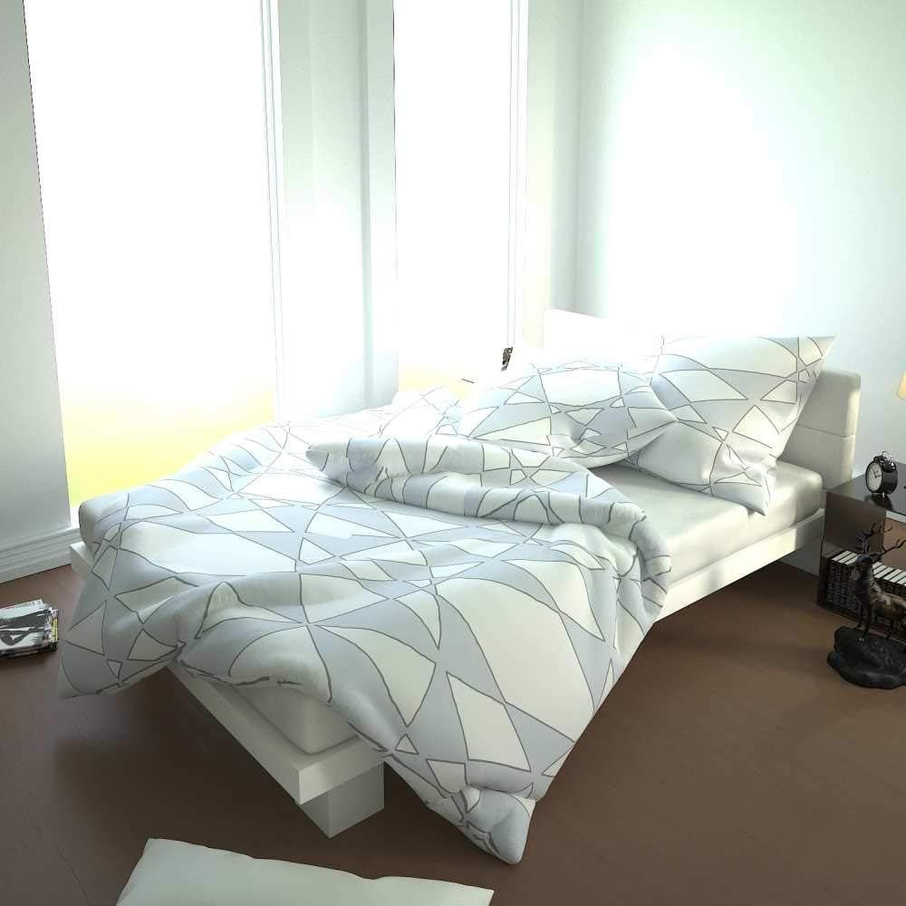 etérea Seersucker Bettwäsche 135x200 cm - bügelfreies Bettwäsche Set mit Kissen - Microfaser Satin n