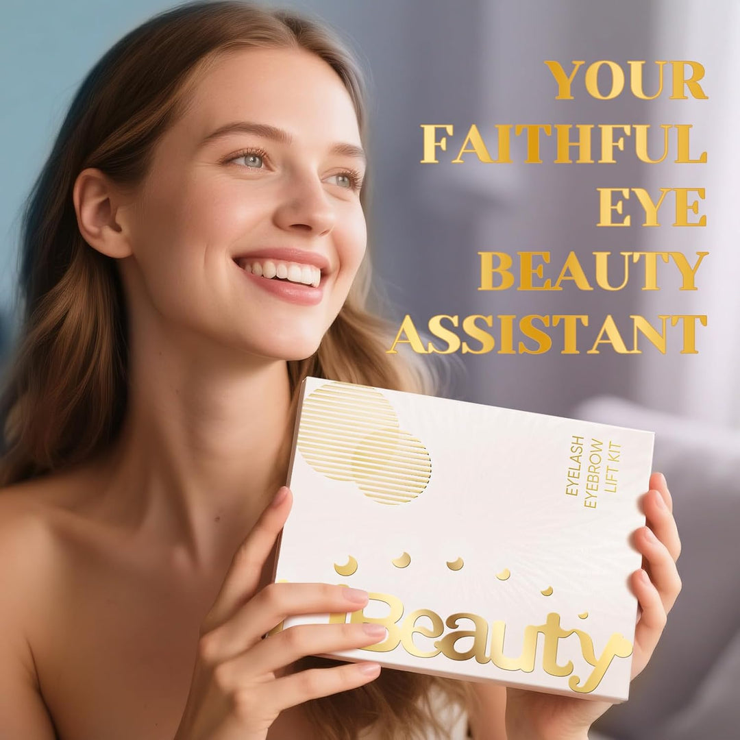 Libeauty Lash Lifting Set – Wimpernlifting Set, Augenbrauen Lift mit Glue Balm und wiederverwendbare