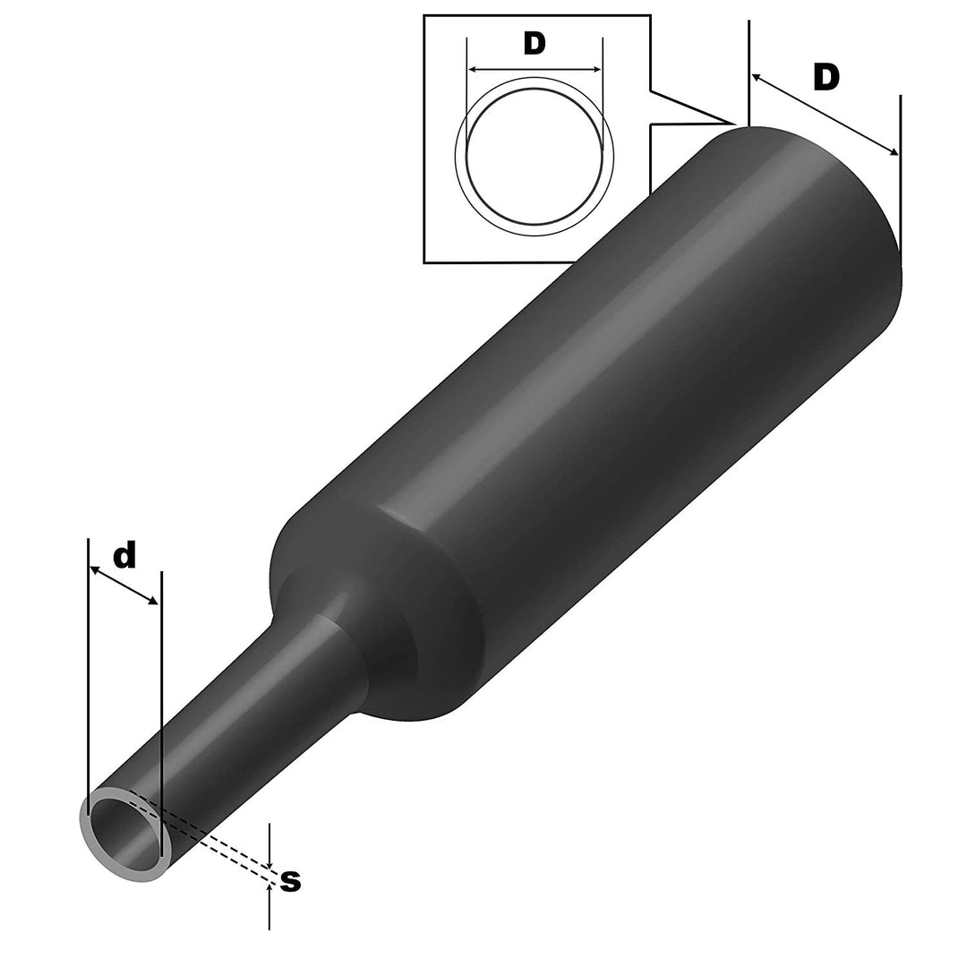 ISOLATECH Schrumpfschlauch Meterware transparent mit Kleber Ø 30mm 10 Meter Schrumpfverhältnis 3:1 S