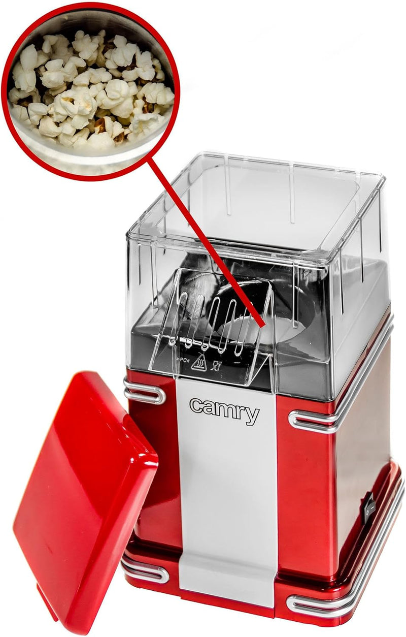 camry Popcorn-Maker, Rot, mehrfarbig,