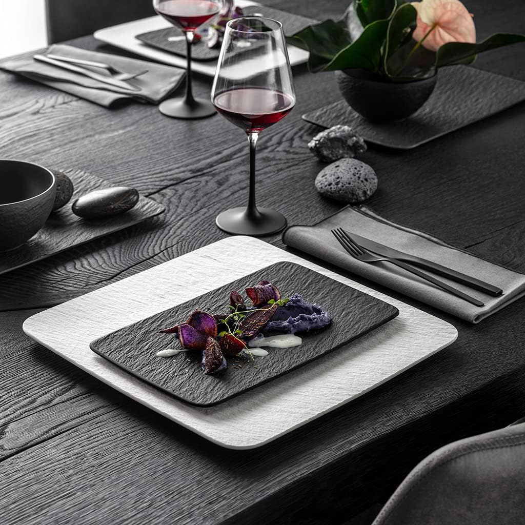 Villeroy & Boch - Manufacture Rock Multifunkionsteller rechteckig, schwarz Manufacture Rock Schale,