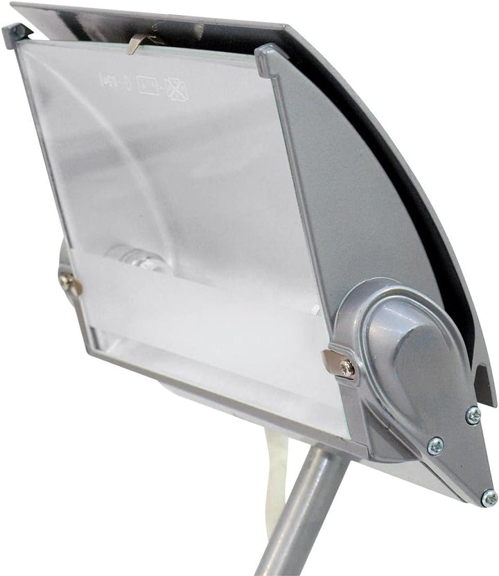 EUROLITE KKL-300 Halogenfluter silber | 300-W-Halogenfluter an Auslegerarm mit Schraubklemme zur Bef