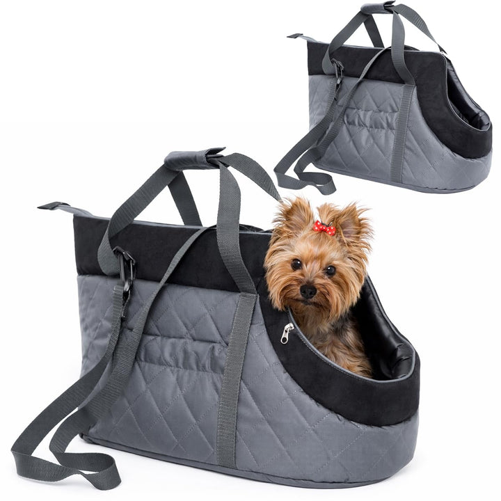 Hobbydog TORGZC6 Tragetasche für Hunde und Katzen, 27 x 25 x 43 cm, grau mit Pfoten