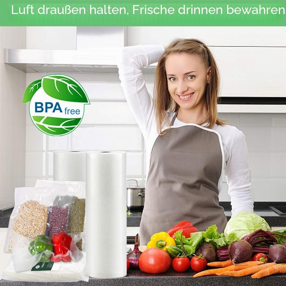 O2frepak 100 Beutel (50) 20x30cm und (50) 28x40cm Vakuumier Beutel Vakuumbeutel für Lebensmittel,BPA