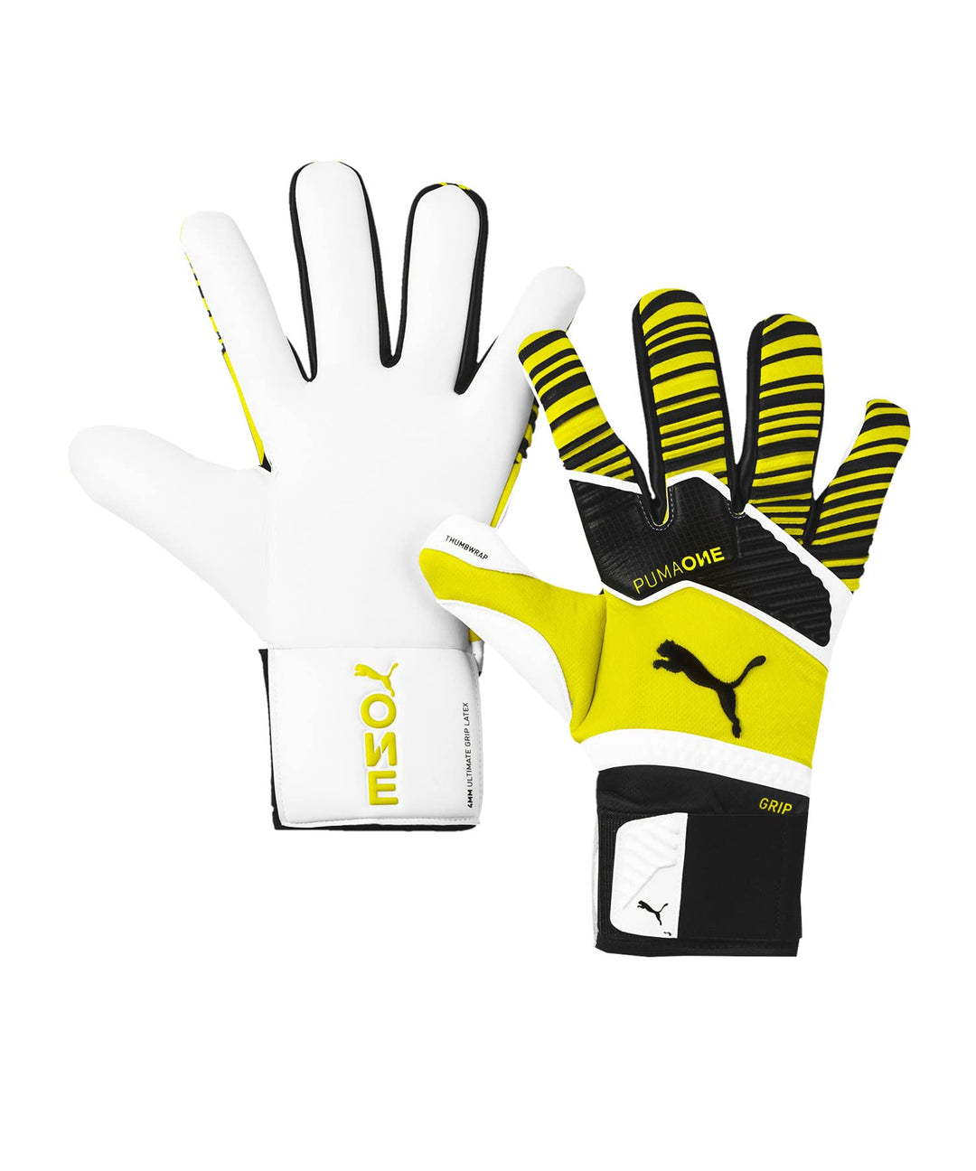 PUMA Unisex – Erwachsene Puma One Grip 1 Hybrid Pro Torwarthandschuhe 9 GelbSchwarzWeiss, 9 GelbSchw