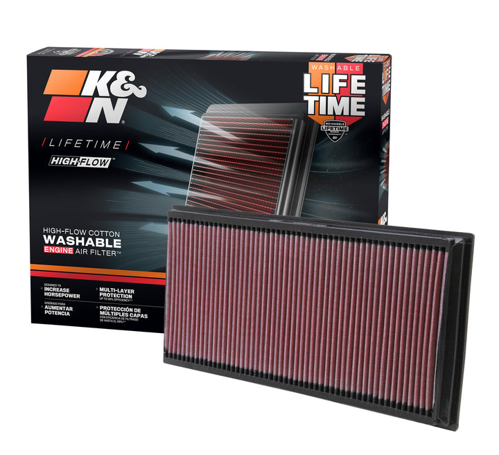 K&N 33-2857 Motorluftfilter: Hochleistung, Prämie, Abwaschbar, Ersatzfilter, Erhöhte Leistung, 2002-