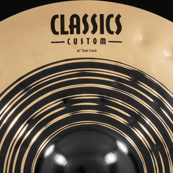 Meinl Classics Custom Dual 16 Zoll Crash (Video) Schlagzeug Becken (40,64cm) B12 Bronze, Dunkles und