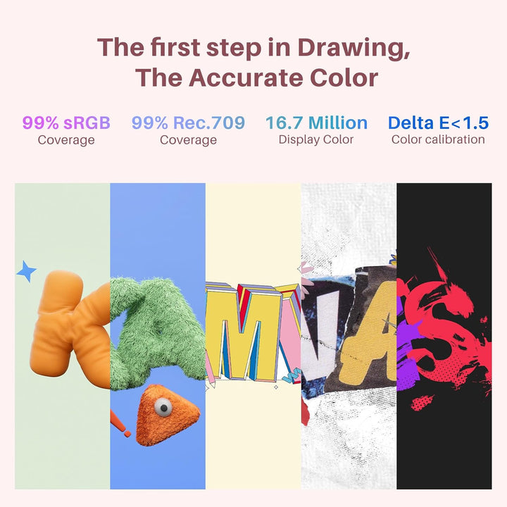 HUION Kamvas 13 Gen 3 Grafiktablett mit Display, Volllaminiertes Zeichentablett mit Anti-Sparkle Can
