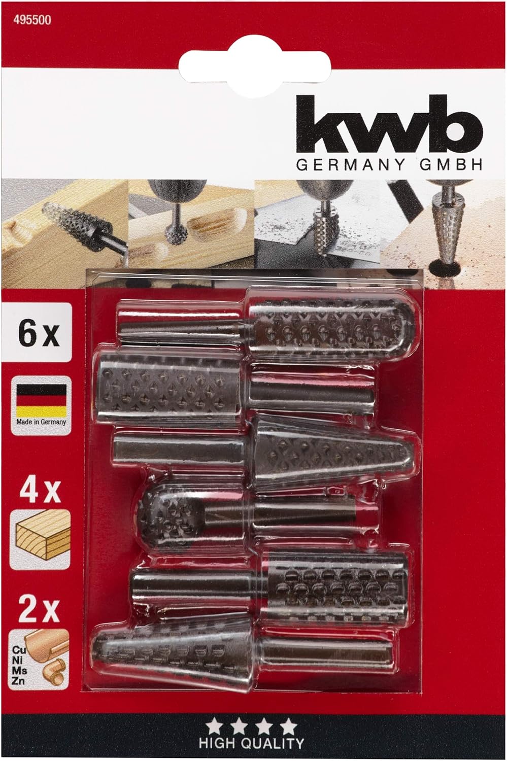 KWB Profilraspeln-Satz, 6-teilig, 4955-00