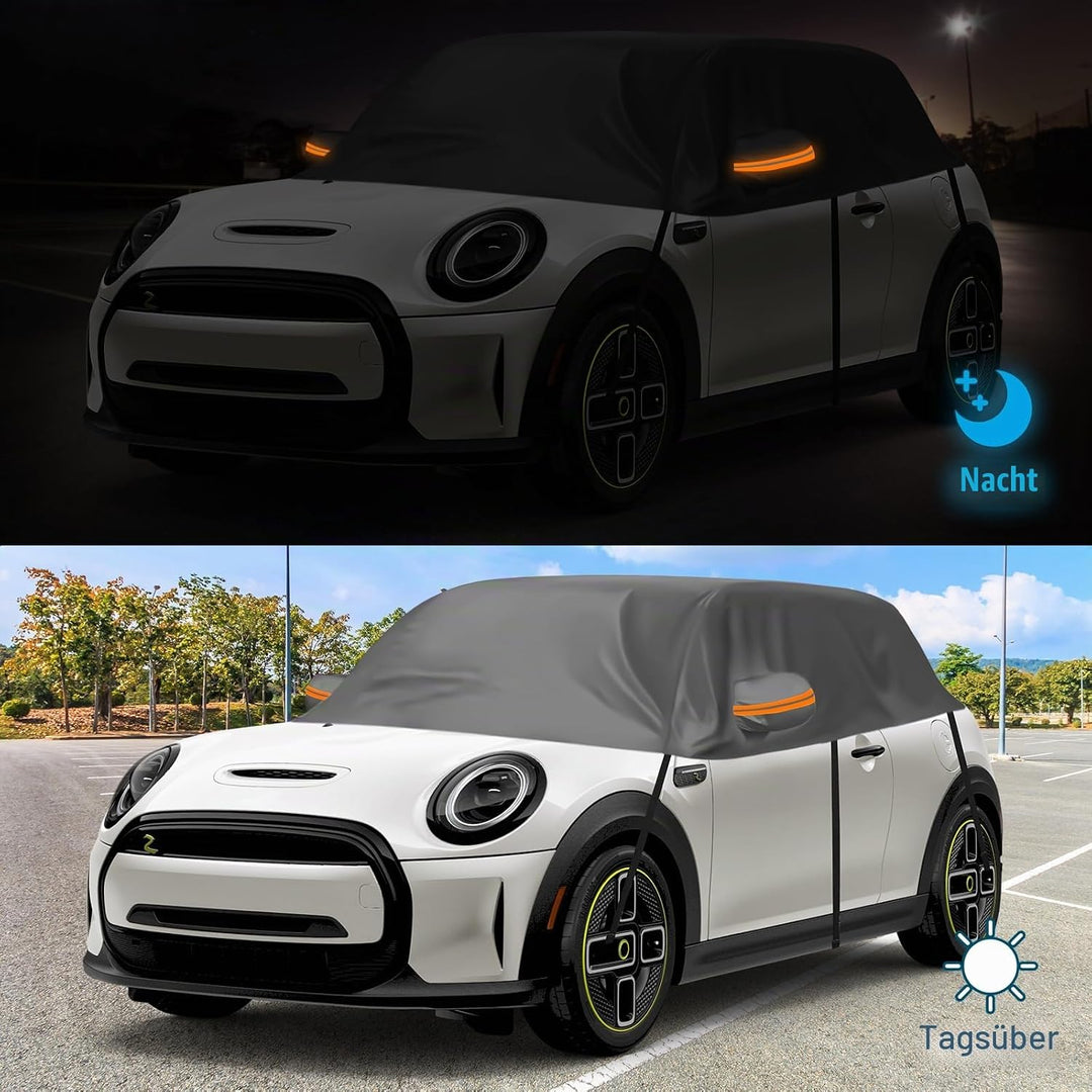 Autoabdeckung Wasserdicht Ersatz für Mini Cooper 3 Door 2000-2025, Sonnenfest Hälfte Autoabdeckung,