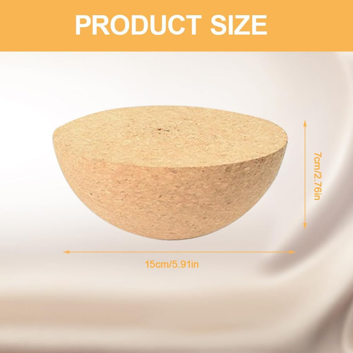 Balance Board Halbkugel, Ø 15 cm Kork Halbkugel, Höhe 7 cm, Korkhalbkugel aus Massivem Kork Naturkor
