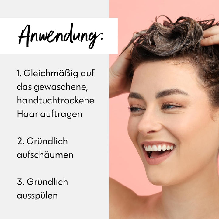 FOUR REASONS Farbmasken-Shampoo Braun – Sulfatfreies Tönungsshampoo für braunes und dunkelbraunes Ha
