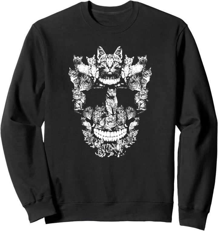 Katze Hauskatze Haustier Mietzekatze - Totenkopf Sweatshirt