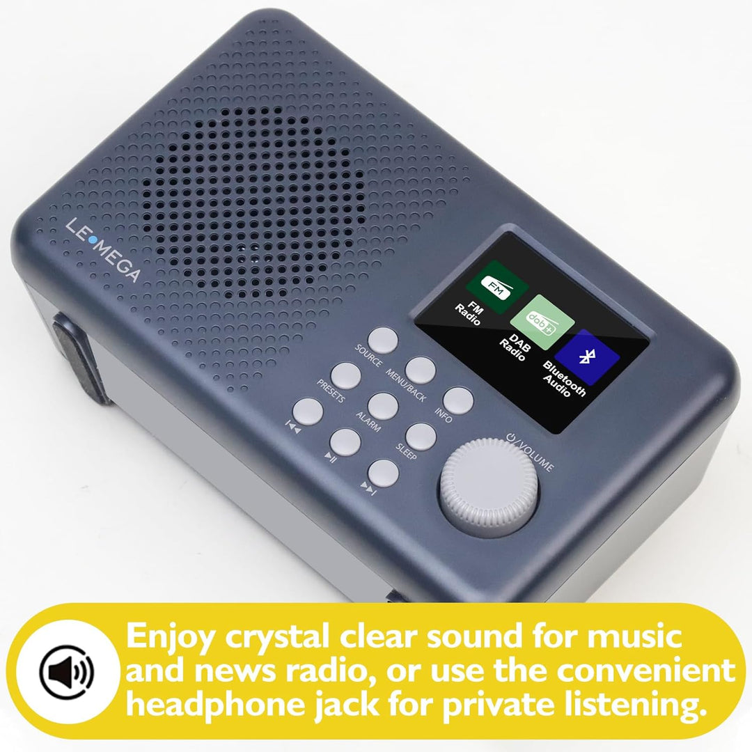 DAB-Radio mit Farbdisplay I DAB+ Tragbares Bluetooth-Radio I Digitale Radios mit Netzanschluss I UKW