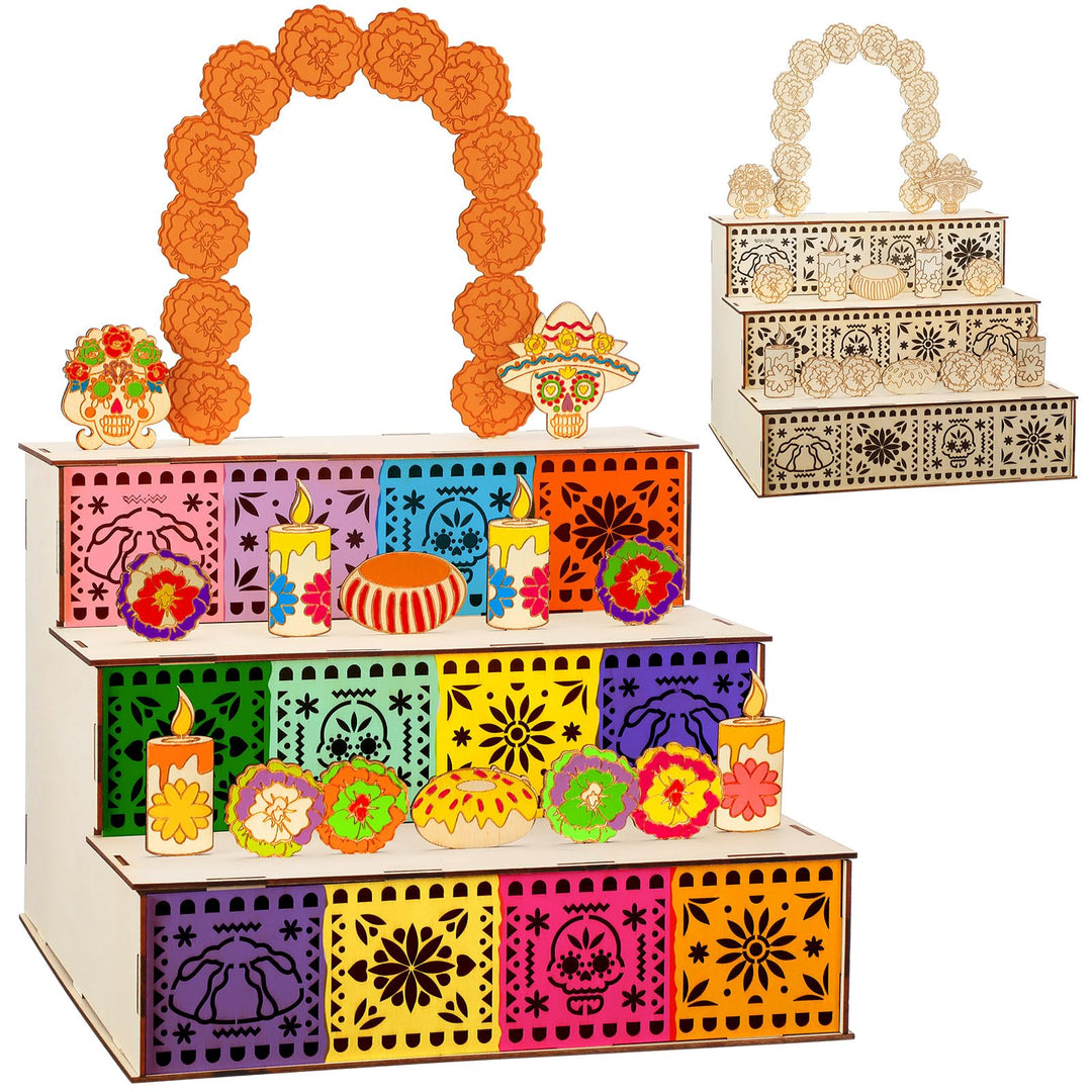 Dia De Los Muertos Dekoration Dia De Los Muertos Ofrenda Altar Kit Holz Tag der Toten Schattenbox Er