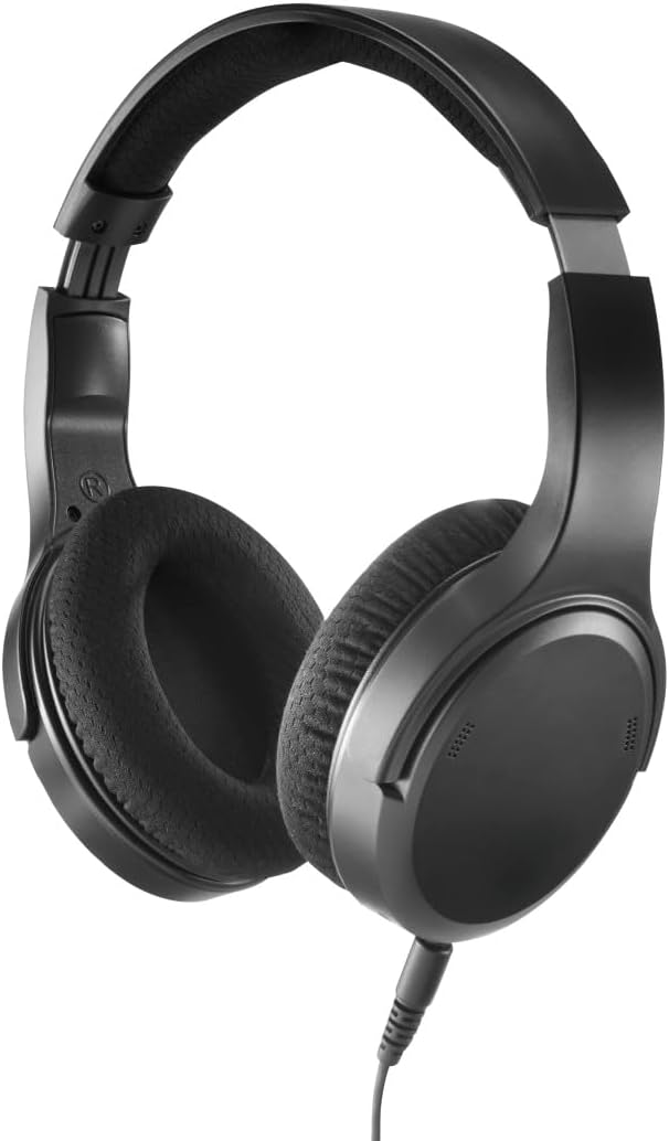 Hama TV Kopfhörer mit Kabel 6 m (verstellbarer Over-Ear Kopfhörer für Fernseher, Kopfhörer mit Lauts